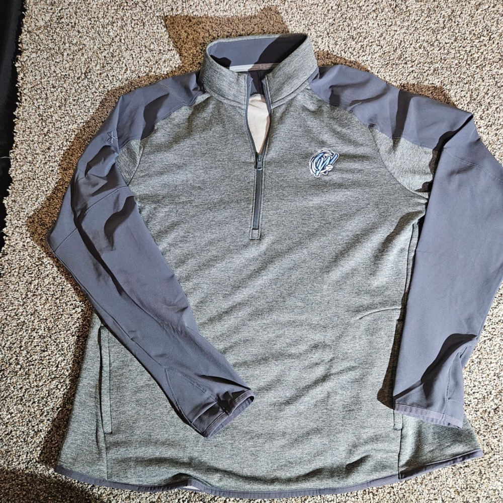 Under Armour ColdGear Mens 2XL Quarter Zip Pullover Grey Omaha Storm 1343103